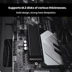 FinalCool M.2 2280 NVME SSD Radiator Aluminum Heat Sink for Desktop PC PS5, M.2 2280 Black, M.2 2280 Silver, M.2 2280 Red