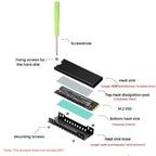 FinalCool M.2 2280 NVME SSD Radiator Aluminum Heat Sink for Desktop PC PS5, M.2 2280 Black, M.2 2280 Silver, M.2 2280 Red