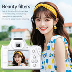 48 Million Pixel 2K Ultra HD Mini Digital Portable Camera, Black, White, White+Fill Light, Black+Fill Light
