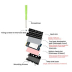 FinalCool  M.2 2242 SSD Solid State Drive Heat Sink Aluminum Radiator, M.2 2242 Black
