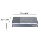 JEYI mSATA to USB 3.1 Type-C 6Gbps SSD Enclosure Adapter Case Aluminum External SSD Case, JEYI