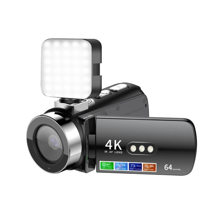 WiFi HD 4K Lightless Colorful Night Vision Digital Video Camera, Black, Black + Fill Light, Black + Lens Hood, Black + Wireless Noise Reduction Microphone, Black + Bracket, Black 4pcs /Set, Red, Red + Fill Light, Red + Lens Hood                        ...