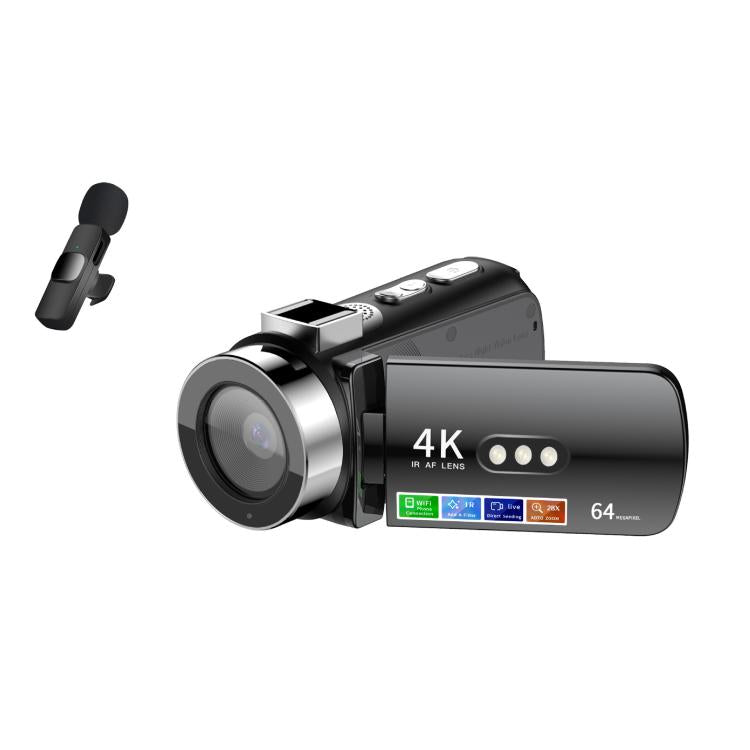 WiFi HD 4K Lightless Colorful Night Vision Digital Video Camera, Black, Black + Fill Light, Black + Lens Hood, Black + Wireless Noise Reduction Microphone, Black + Bracket, Black 4pcs /Set, Red, Red + Fill Light, Red + Lens Hood                        ...