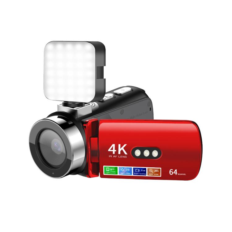 WiFi HD 4K Lightless Colorful Night Vision Digital Video Camera, Black, Black + Fill Light, Black + Lens Hood, Black + Wireless Noise Reduction Microphone, Black + Bracket, Black 4pcs /Set, Red, Red + Fill Light, Red + Lens Hood                        ...