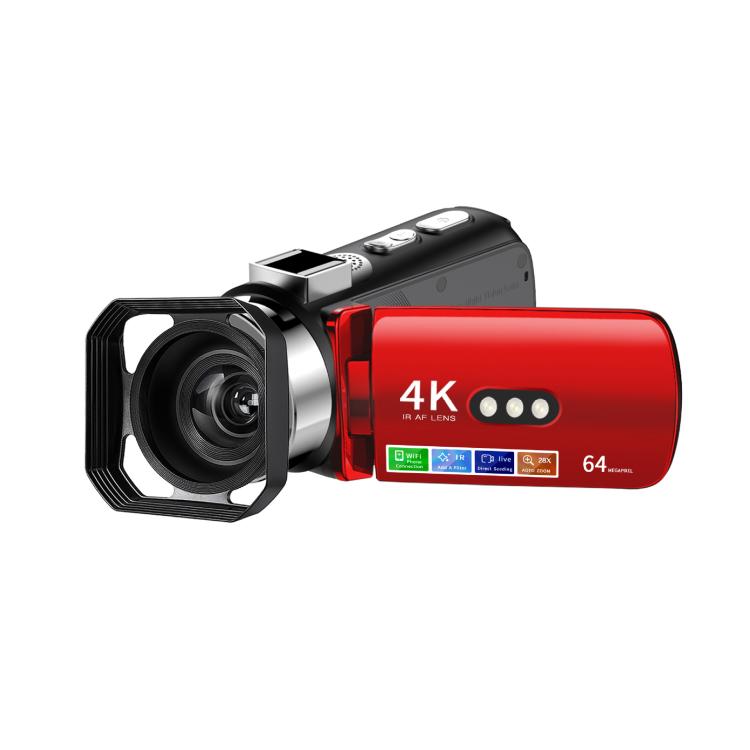WiFi HD 4K Lightless Colorful Night Vision Digital Video Camera, Black, Black + Fill Light, Black + Lens Hood, Black + Wireless Noise Reduction Microphone, Black + Bracket, Black 4pcs /Set, Red, Red + Fill Light, Red + Lens Hood                        ...