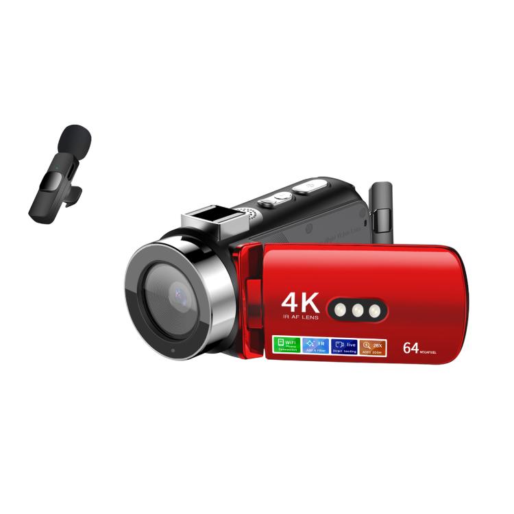 WiFi HD 4K Lightless Colorful Night Vision Digital Video Camera, Black, Black + Fill Light, Black + Lens Hood, Black + Wireless Noise Reduction Microphone, Black + Bracket, Black 4pcs /Set, Red, Red + Fill Light, Red + Lens Hood                        ...