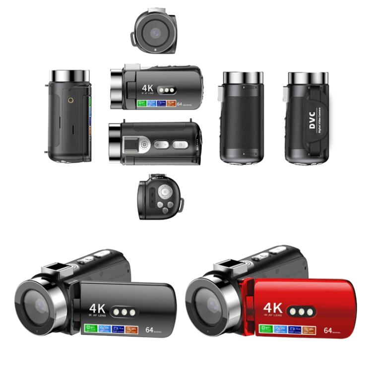 WiFi HD 4K Lightless Colorful Night Vision Digital Video Camera, Black, Black + Fill Light, Black + Lens Hood, Black + Wireless Noise Reduction Microphone, Black + Bracket, Black 4pcs /Set, Red, Red + Fill Light, Red + Lens Hood                        ...