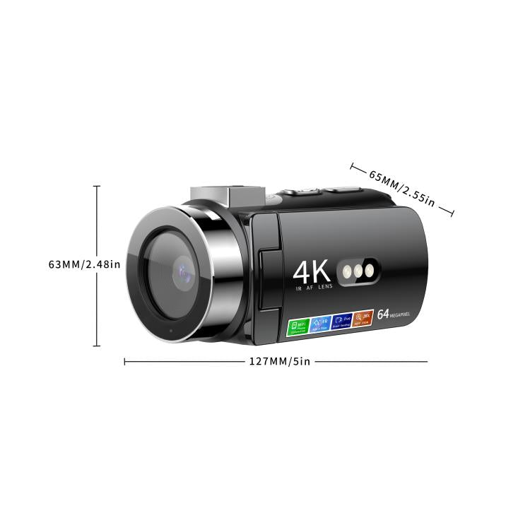 WiFi HD 4K Lightless Colorful Night Vision Digital Video Camera, Black, Black + Fill Light, Black + Lens Hood, Black + Wireless Noise Reduction Microphone, Black + Bracket, Black 4pcs /Set, Red, Red + Fill Light, Red + Lens Hood                        ...