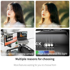 WiFi HD 4K Lightless Colorful Night Vision Digital Video Camera, Black, Black + Fill Light, Black + Lens Hood, Black + Wireless Noise Reduction Microphone, Black + Bracket, Black 4pcs /Set, Red, Red + Fill Light, Red + Lens Hood                        ...
