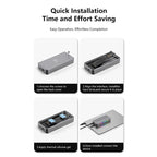 Blueendless M.2 Nvme SSD Box 40Gbps Hard Drive Reader, USB4 Box, USB4 Box with RGB Lights + Fan
