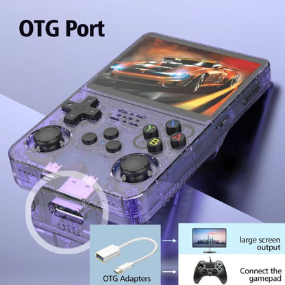 R36S Retro Handheld Game Console ARKOS System 3.5-Inch Screen Single TF Card Version, 64G, 128G