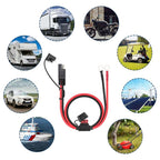 O-Terminal to SAE Power Cable With Fuse Battery Charger Extension Adapter Wire, 60cm
