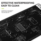 Cell Phone Computer Repair Workbench Heat Insulation Mat High Temperature Resistant Odorless Silicone Mat, M3 (Black)