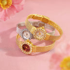 BS Bee Sister Elegant Quartz Watch Light Luxury Temperament Antique Women Watch Holiday Gift