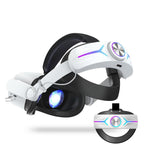 For Meta Quest 2 VR RGB Head Strap Adjustable Headband Built-in 8000 mAh Battery, For Meta Quest 2 (Gaming White), For Meta Quest 2 (Gaming Black), For Meta Quest 2 (White)
