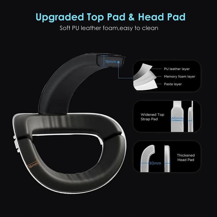 For Meta Quest 2 VR RGB Head Strap Adjustable Headband Built-in 8000 mAh Battery, For Meta Quest 2 (Gaming White), For Meta Quest 2 (Gaming Black), For Meta Quest 2 (White)