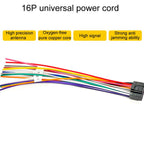 Palminfo Android Navigation Cable 7-Heads Audio Cable 16 Pin Power Cord GPS Antenna 4 Pin 6 Pin USB Cable Rear View Line, 6pcs / Set