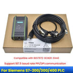 AMSAMOTION USB-MPI Programming Cable For Siemens S7-200/300/400PLC / 6ES7972-0CB20-0XA0, 2.5m, Photoelectric Isolation 4.5m, Electromagnetic Isolation 4.5m