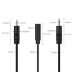 Mono Cable 2Pin AUX Single Head Cable Speaker Audio Power Cord Audio Cord, Length: 25cm, 2.5mm Male, 2.5mm Female, 3.5mm Male, 3.5mm Female