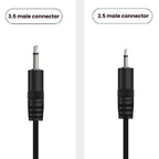 Mono Cable 2Pin AUX Single Head Cable Speaker Audio Power Cord Audio Cord, Length: 25cm, 2.5mm Male, 2.5mm Female, 3.5mm Male, 3.5mm Female