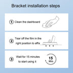 Car Center Console Fixed Navigation Phone Holder Installation-Free Snap-On Phone Support Bracket, Z12