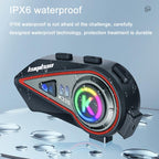 Kuqibao K23S Helmet Bluetooth Earphones 1000m Motorcycle Bluetooth-compatible 2 Person Intercom With Light Waterproof Headset, Hard Wheat, Soft Wheat