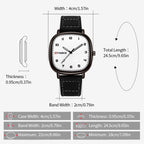 SYNOKE Men Quartz Watch Sport Retro Simple Leather Strap Quartz Watch Teenage Student Wristwatch