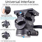 XILETU  LS-2A  Mini Hydraulic Damping Ball Head Tripod Head 360 Degree Panoramic Shooting