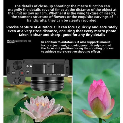 Ordro G930 8.0MP 5K CCD Digital Camera 5X Optical Zoom & Wide-Angle 3.2" Touch Screen Vlogging Camera, G930 White, G930 Blac