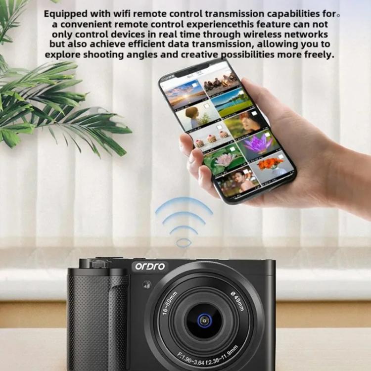 Ordro G930 8.0MP 5K CCD Digital Camera 5X Optical Zoom & Wide-Angle 3.2" Touch Screen Vlogging Camera, G930 White, G930 Blac