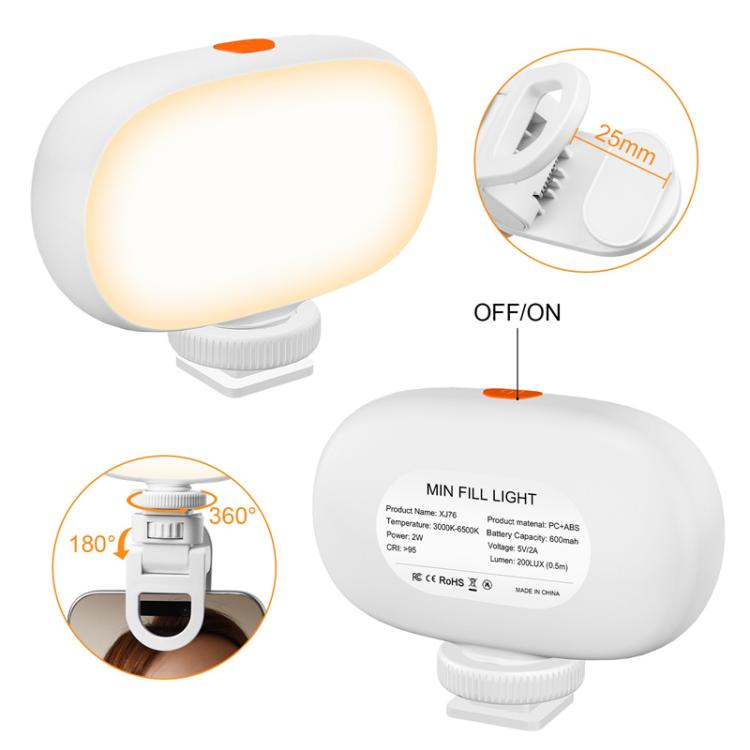 Camera Mini Fill Light LED Cell Phone Soft Light Video Conference Photography Lamp Handheld Selfie Lamp