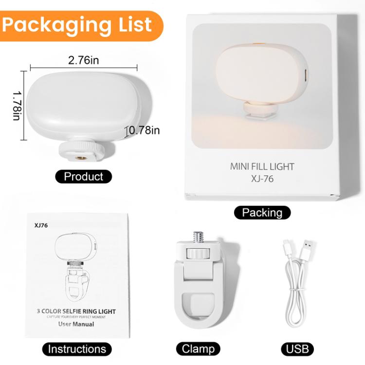 Camera Mini Fill Light LED Cell Phone Soft Light Video Conference Photography Lamp Handheld Selfie Lamp