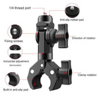 Camera Clip Motorcycle Bicycle Handlebar Crab Clamp For Sports Camera, Without Adapter, With Adapter