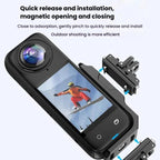 For Insta360 X4 / X3 HEPAIL AC56 Vertical Horizontal Magnetic Metal Bracket, AC56