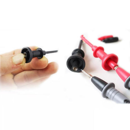 1pair Universal Multimeter Extended Telescopic Test Hook, 2mm Straight Plug, 4mm Straight Plug