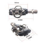 RACEWORK M8100 Mountain Bike Self-locking Pedal Ultra-light DU Bearing SPD Pedal, Black, Black Gold