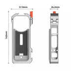 For Insta360 X4 HEPAIL Metal Heat Dissipation Magnetic Rabbit Cage, 0104