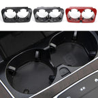 For Mercedes-Benz C-Class W205 / GLC W253 / E-Class W213 Center Console Beverage Cup Holder 2056802391, Black, Black Carbon Fiber, Red Carbon Fiber