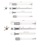 4mm Banana Jack Non-destructive Wire-free Steel Needle Auto Repair Line Detection Probe, 16.5cm, 19cm