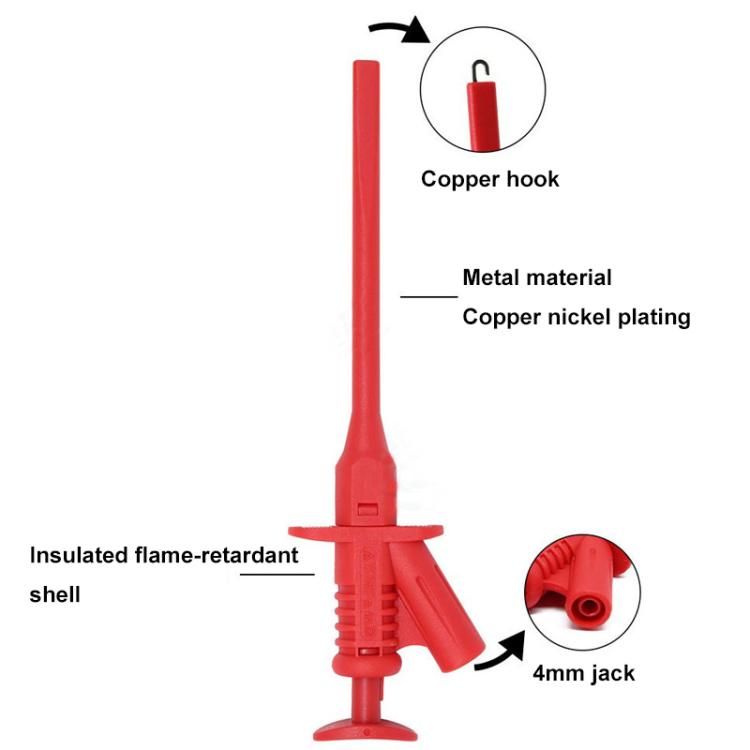 Multimeter Test Hook 4MM Banana Jack Probe Digital Meter Telescopic Probe Hook