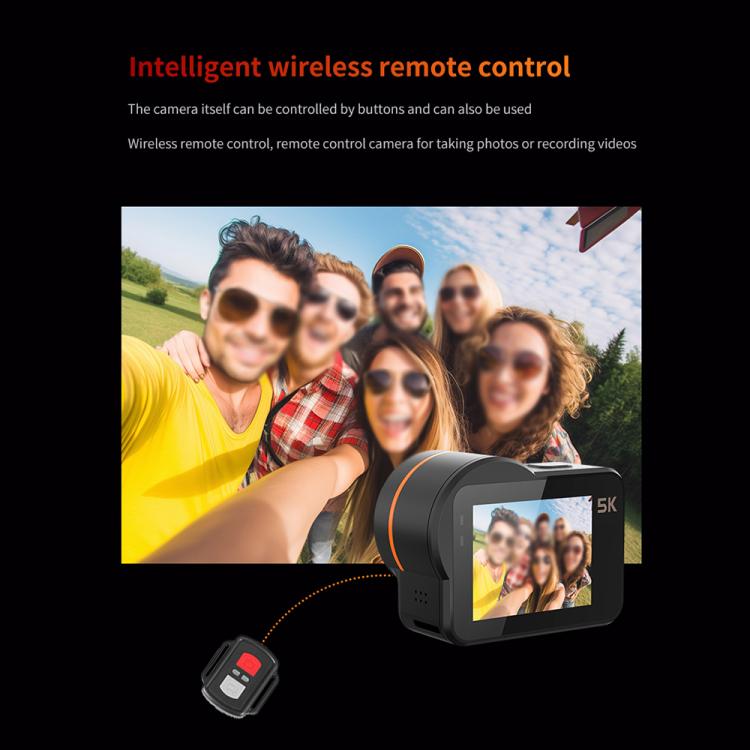 VIRAN V10 5K WiFi 2.0-Inch IPS Screen IP68 Waterproof Six-Axis Anti-Shake Sports Camera, V10