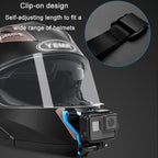 TELESIN Sports Camera Motorcycle Helmet Chin Mount Bracket For GoPro HERO Series / DJI Osmo Action / Insta360, Holder, Holder + J-Buckle