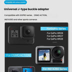 TELESIN Sports Camera Motorcycle Helmet Chin Mount Bracket For GoPro HERO Series / DJI Osmo Action / Insta360, Holder, Holder + J-Buckle