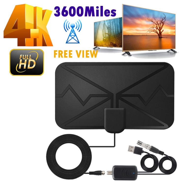 3600 Miles 4K Digital Antenna TV indoor Amplifier Signal Booster DVB-T2 HDTV Antenna, 3M DVB-T