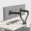 17-32 Inch Dual Monitor Mount Gas Spring 360 Degree Heavy Duty Floating Desk Arm, Dual Monitor Mount Black