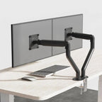 17-32 Inch Dual Monitor Mount Gas Spring 360 Degree Heavy Duty Floating Desk Arm, Dual Monitor Mount Black