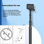 TELESIN Gen 2 2.7m Carbon Fiber Selfie Stick Sports Camera Extension Rod For DJI, Insta360, GoPro and Other Action Cameras