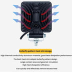 DC 12V-80V Forklift LED High Brightness Front Working Headlight, 4 Inches 9 Beads, 4 Inches 16 Beads