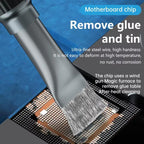 Stiffened Cylinder Short Brush Cell Phone Repair Motherboard Cleaning Brush, 2 In 1 Brush