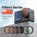 aMagisn Filter For DJI Action 5 Pro / 4 / 3, CPL, ND8+16+32+64, ND8+16+32+CPL